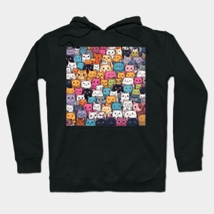 Furry Cuteness: 101 Kawaii Cats in Pastel Paradise Hoodie